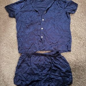 Navy Blue Women's Pajama Set